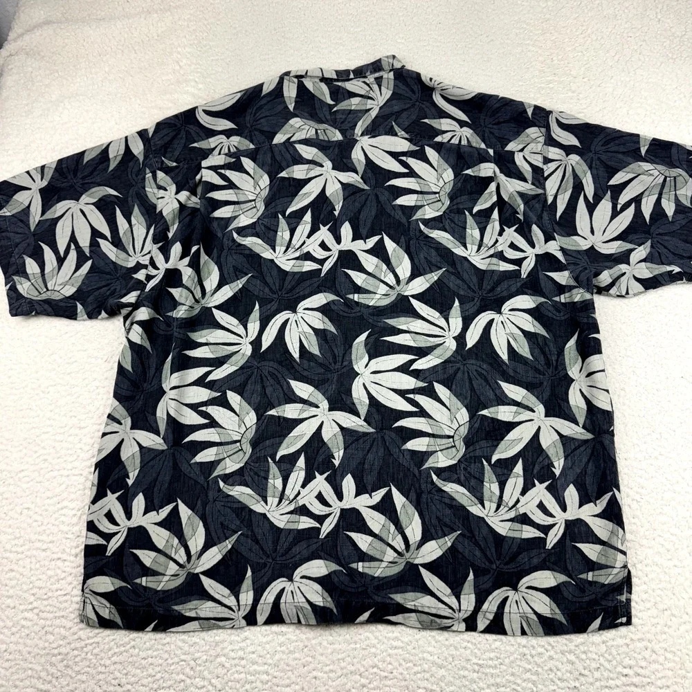 VTG Tommy Bahama Hawaiian Camp Shirt Men's 2XL Silk Floral Tropical Cruise Aloha